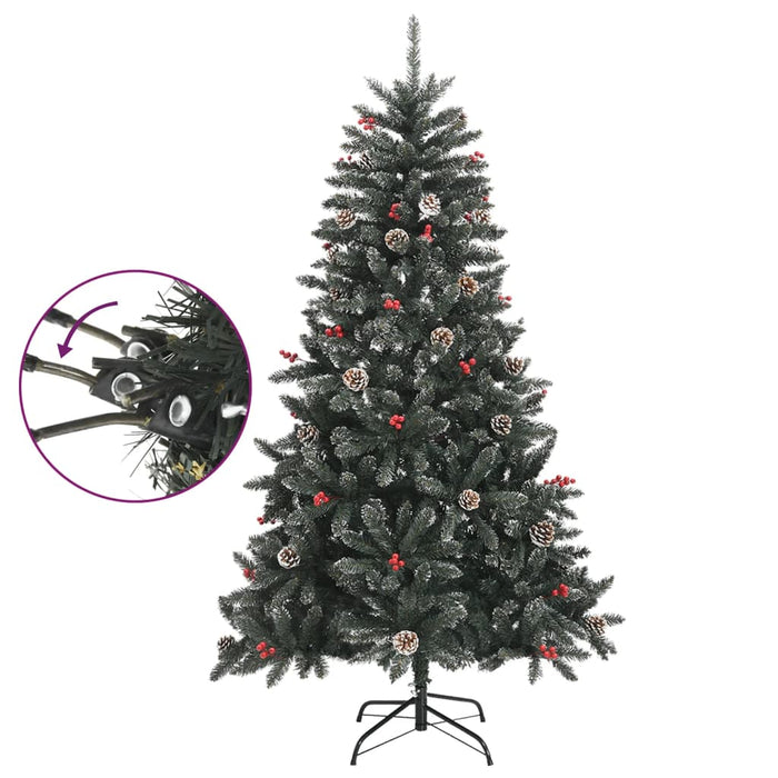 Albero di Natale Artificiale con Base Verde in PVC