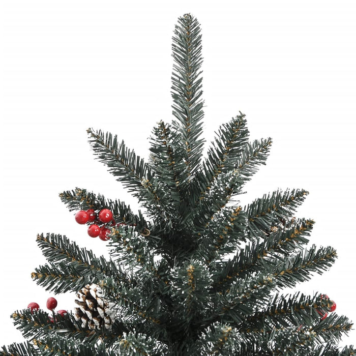 Albero di Natale Artificiale con Base Verde in PVC