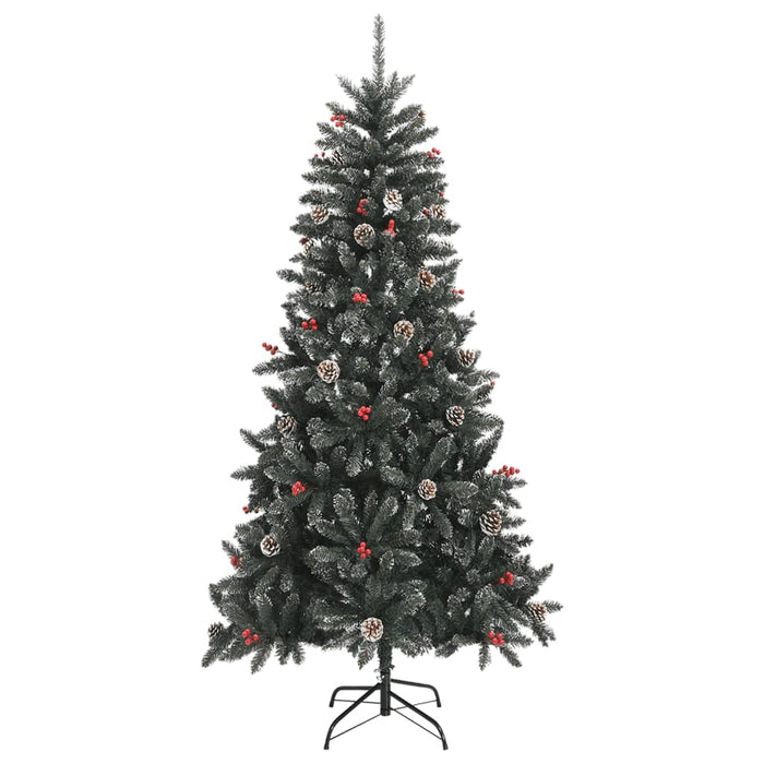 Albero di Natale Artificiale con Base Verde in PVC