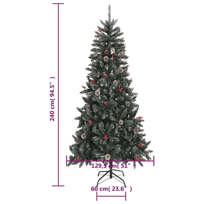 Albero di Natale Artificiale con Base Verde in PVC