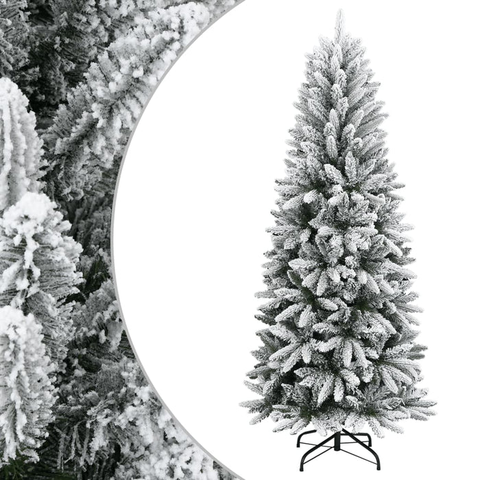 Albero di Natale Artificiale con Neve Floccata e LED in diverse dimensioni e materiali