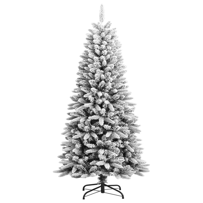 Albero di Natale Artificiale con Neve Floccata e LED in diverse dimensioni e materiali