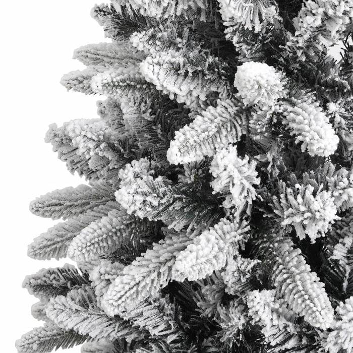 Albero di Natale Artificiale con Neve Floccata e LED in diverse dimensioni e materiali