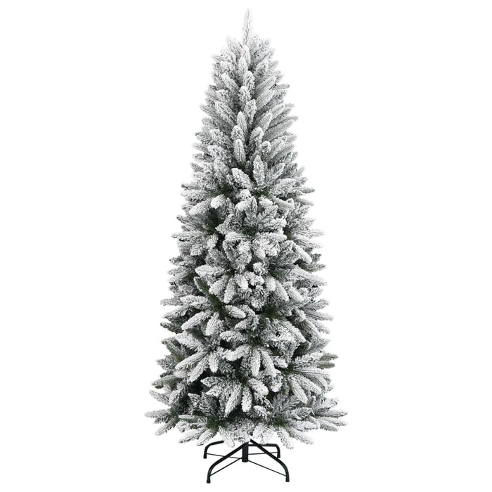 Albero di Natale Artificiale con Neve Floccata e LED in diverse dimensioni e materiali