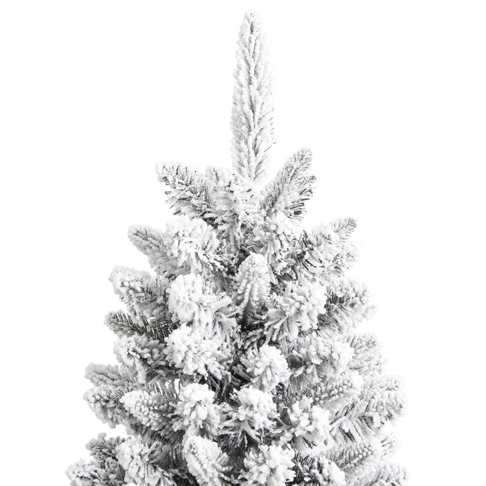 Albero di Natale Artificiale con Neve Floccata e LED in diverse dimensioni e materiali