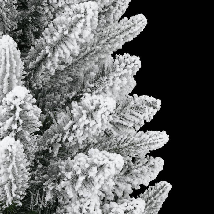 Albero di Natale Artificiale con Neve Floccata e LED in diverse dimensioni e materiali