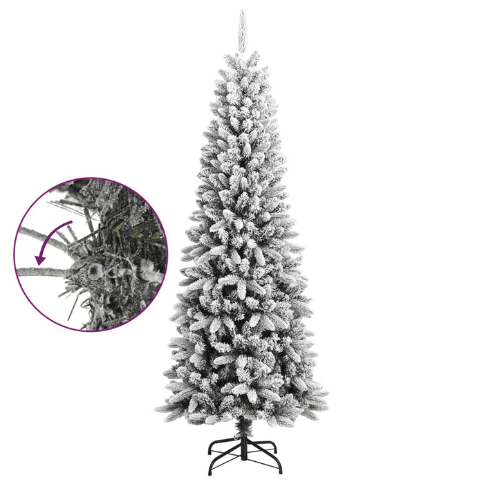 Albero di Natale Artificiale con Neve Floccata e LED in diverse dimensioni e materiali