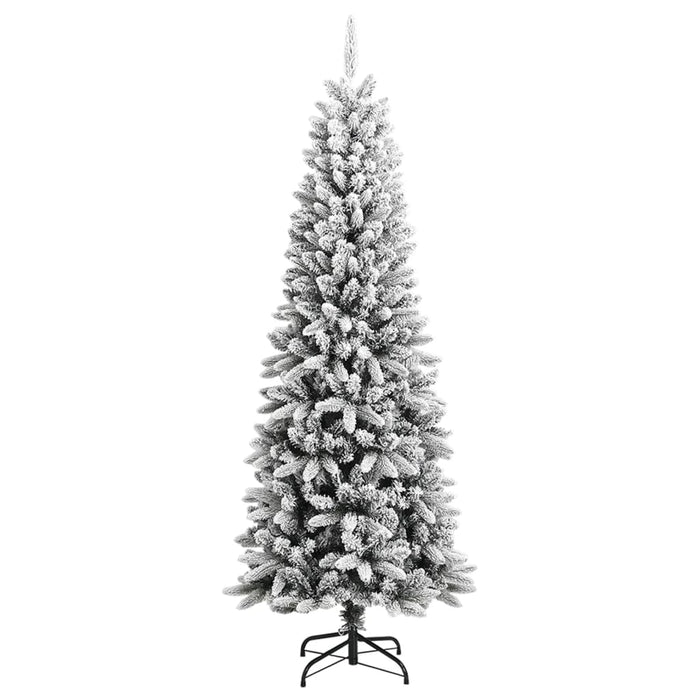 Albero di Natale Artificiale con Neve Floccata e LED in diverse dimensioni e materiali