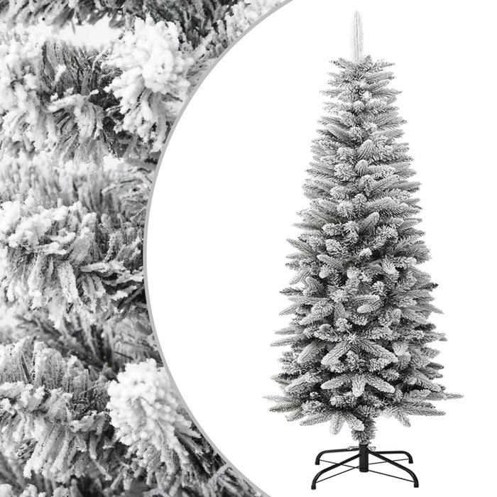 Albero di Natale Artificiale con Neve Floccata e LED in diverse dimensioni e materiali