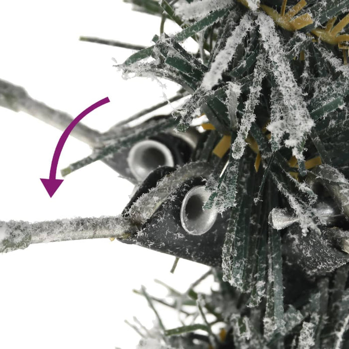 Albero di Natale Artificiale con Neve Floccata e LED in diverse dimensioni e materiali