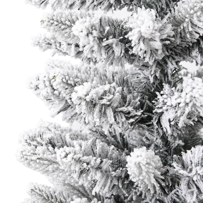 Albero di Natale Artificiale con Neve Floccata e LED in diverse dimensioni e materiali