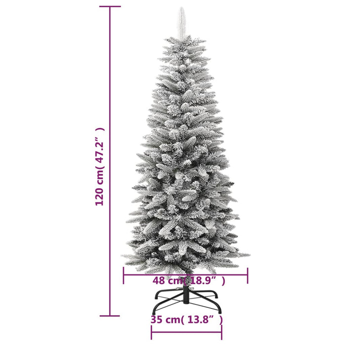 Albero di Natale Artificiale con Neve Floccata e LED in diverse dimensioni e materiali