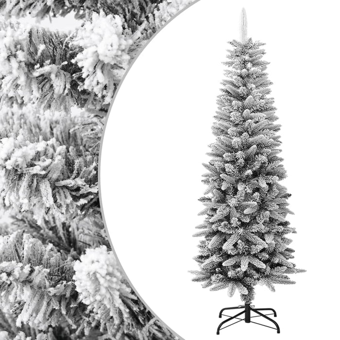 Albero di Natale Artificiale con Neve Floccata e LED in diverse dimensioni e materiali