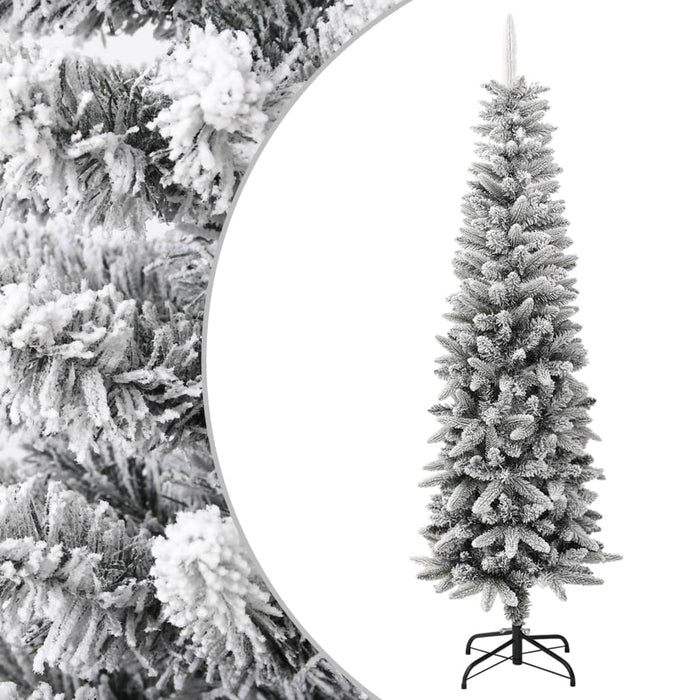 Albero di Natale Artificiale con Neve Floccata e LED in diverse dimensioni e materiali