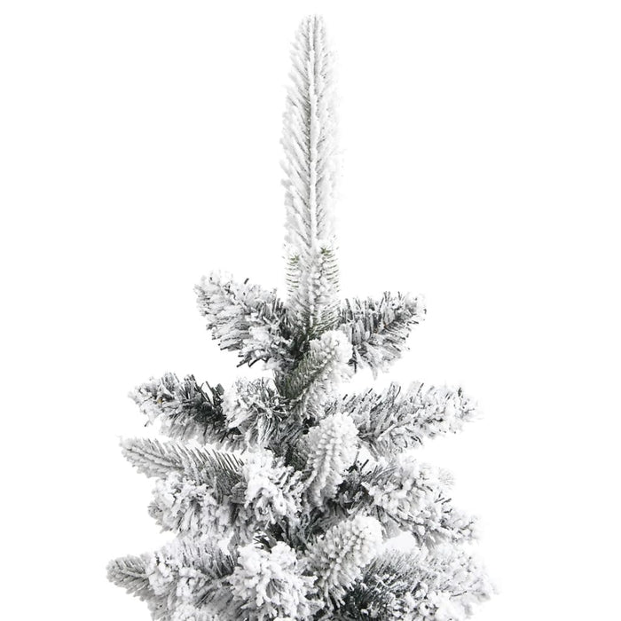 Albero di Natale Artificiale con Neve Floccata e LED in diverse dimensioni e materiali