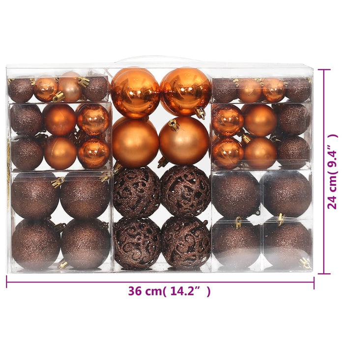 Set Palline di Natale 100 pz 3/4/6 cm