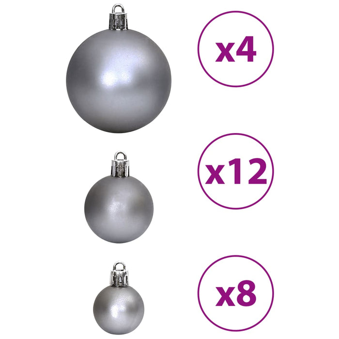 Set Palline di Natale 100 pz 3/4/6 cm