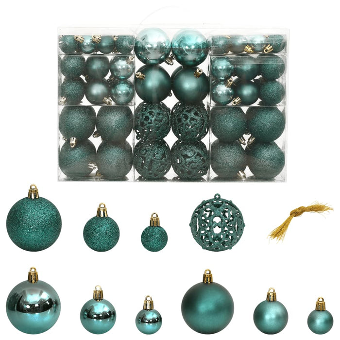 Set Palline di Natale 100 pz 3/4/6 cm