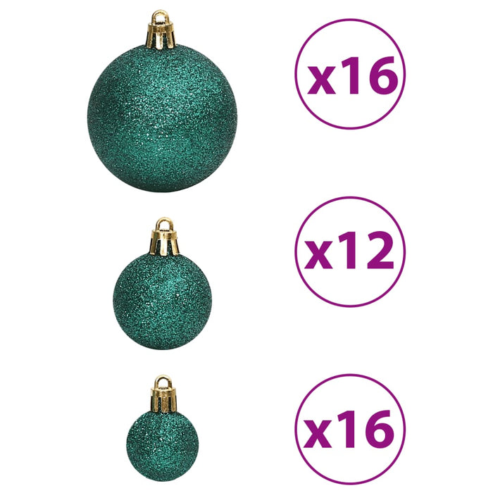 Set Palline di Natale 100 pz 3/4/6 cm