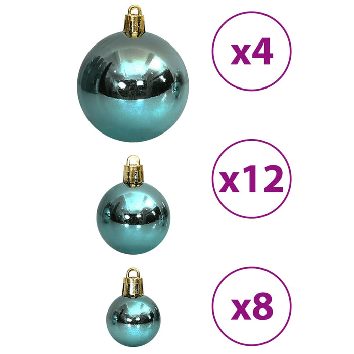 Set Palline di Natale 100 pz 3/4/6 cm