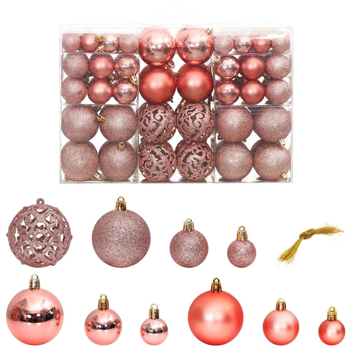 Set Palline di Natale 100 pz 3/4/6 cm