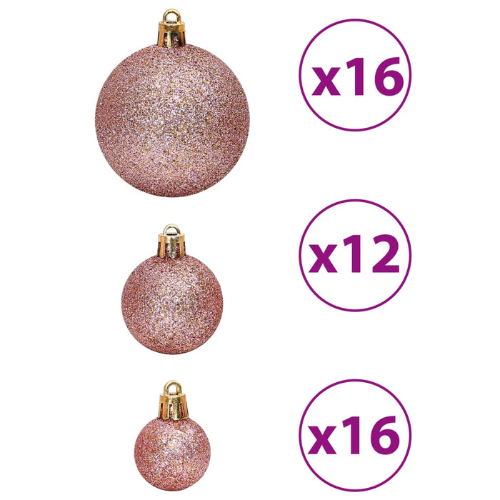 Set Palline di Natale 100 pz 3/4/6 cm