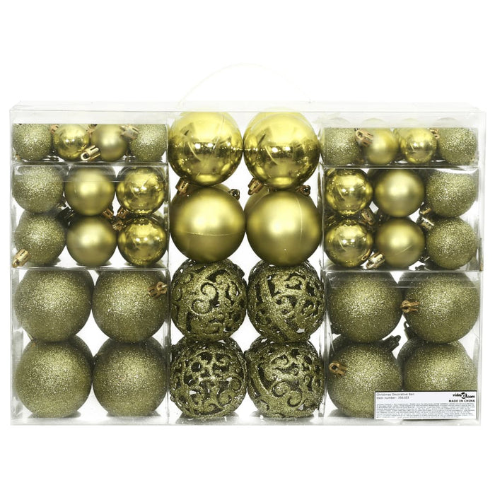 Set Palline di Natale 100 pz 3/4/6 cm