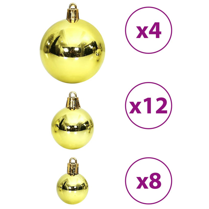 Set Palline di Natale 100 pz 3/4/6 cm