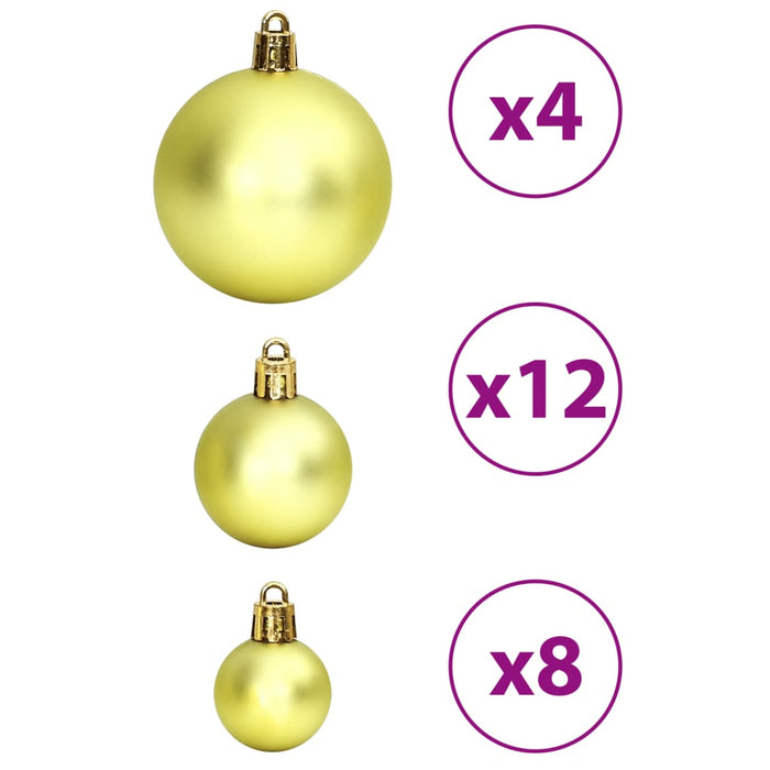 Set Palline di Natale 100 pz 3/4/6 cm