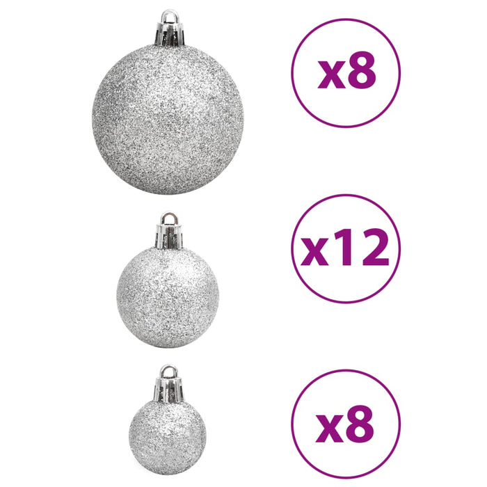 Set Palline di Natale 100 pz 3/4/6 cm