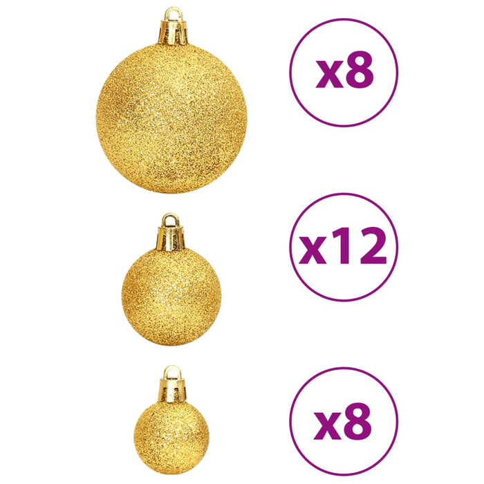 Set Palline di Natale 100 pz 3/4/6 cm