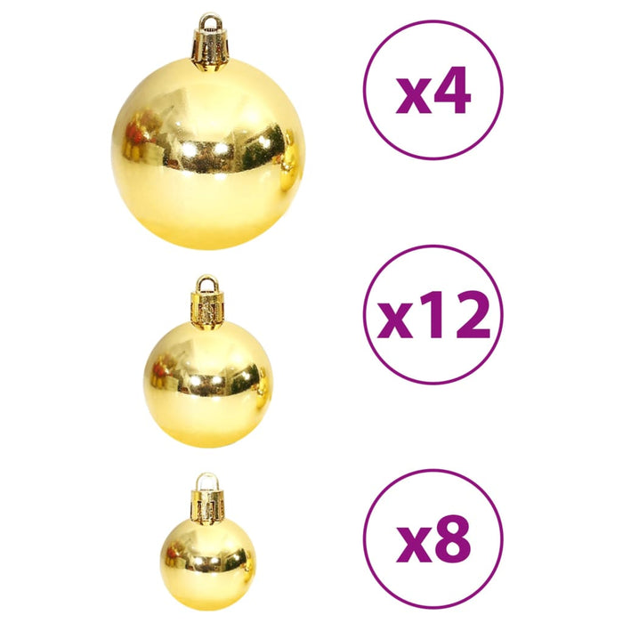 Set Palline di Natale 100 pz 3/4/6 cm