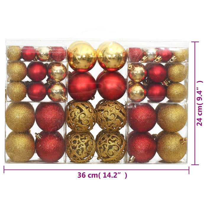 Set Palline di Natale 100 pz 3/4/6 cm