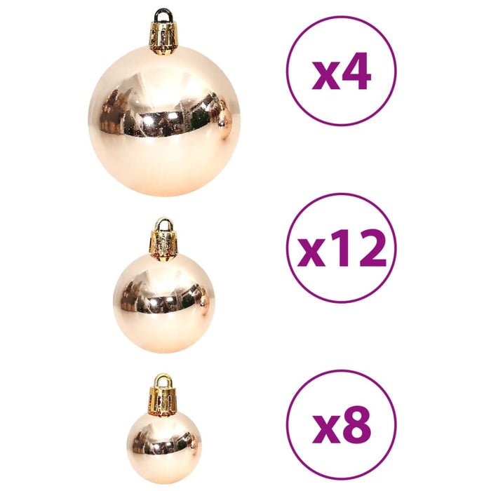 Set Palline di Natale 100 pz 3/4/6 cm