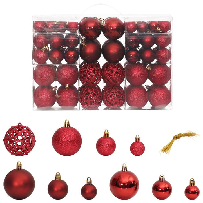 Set Palline di Natale 100 pz 3/4/6 cm