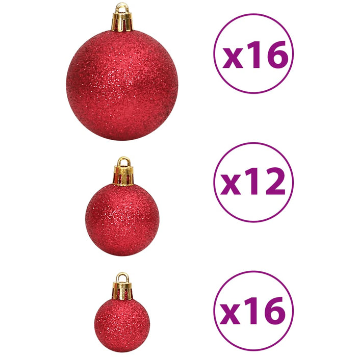 Set Palline di Natale 100 pz 3/4/6 cm