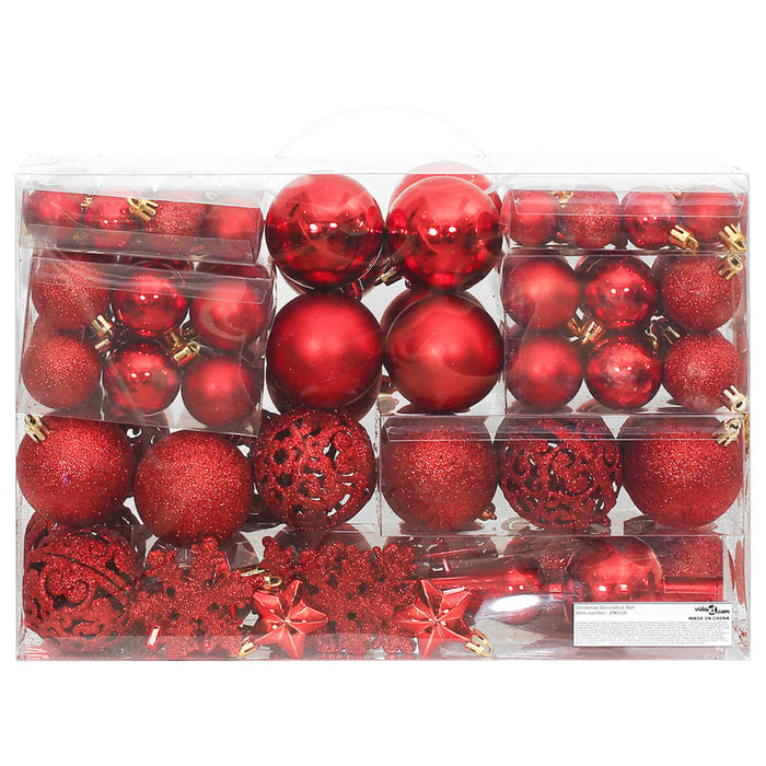 Set Palline di Natale 111 pz in Polistirene