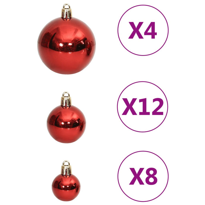 Set Palline di Natale 111 pz in Polistirene