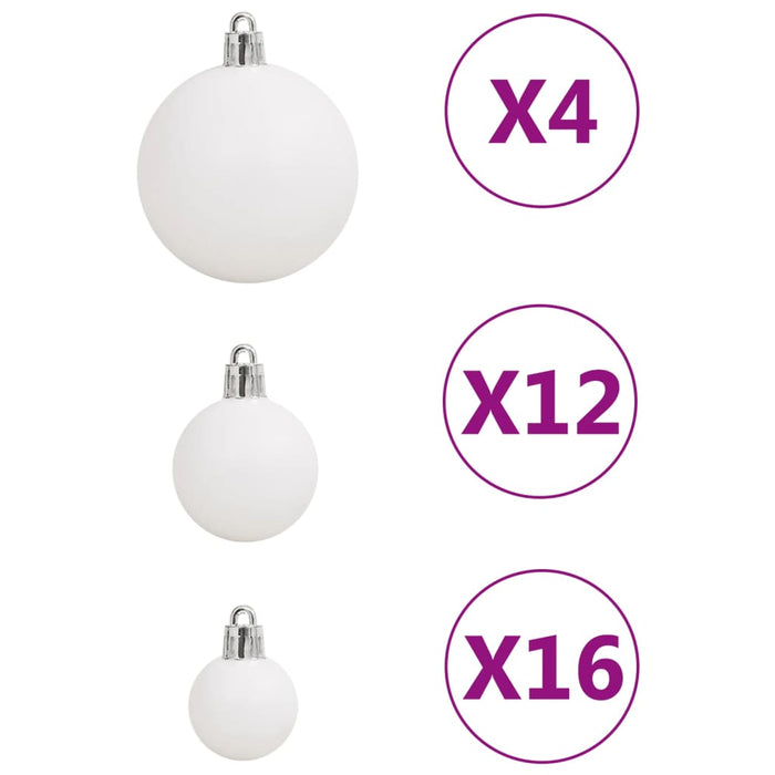 Set Palline di Natale 111 pz in Polistirene