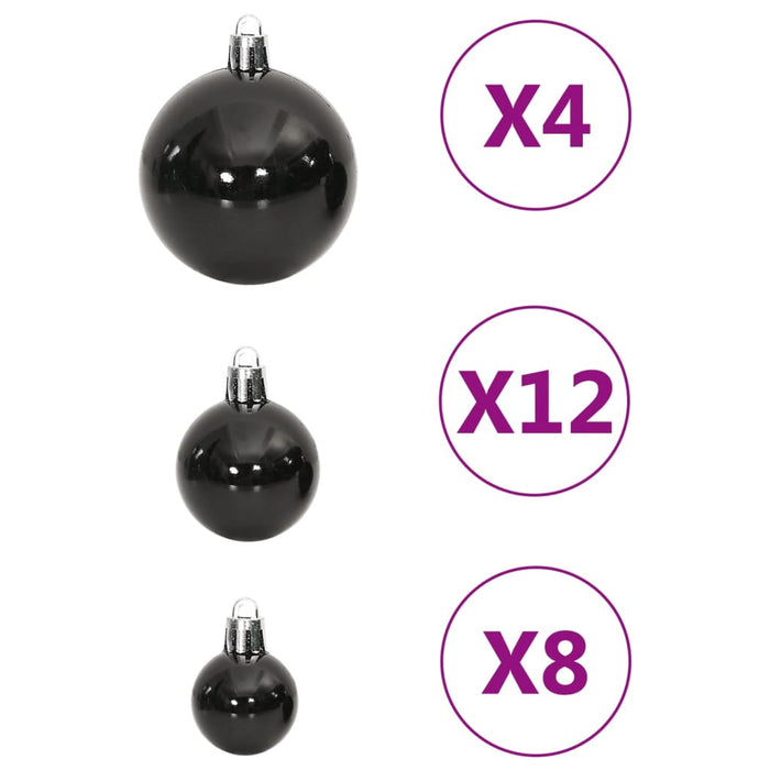 Set Palline di Natale 111 pz in Polistirene