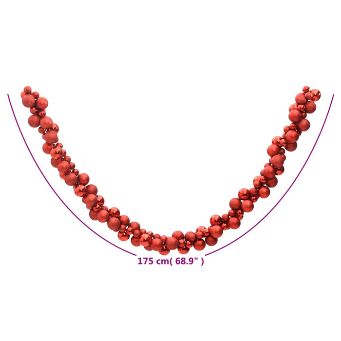 Ghirlanda di Palline di Natale 175 cm in Polistirene
