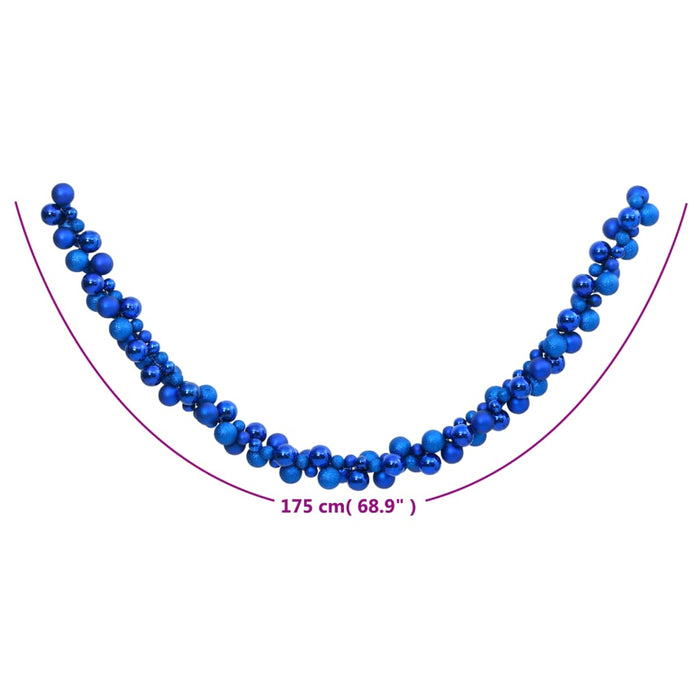 Ghirlanda di Palline di Natale 175 cm in Polistirene
