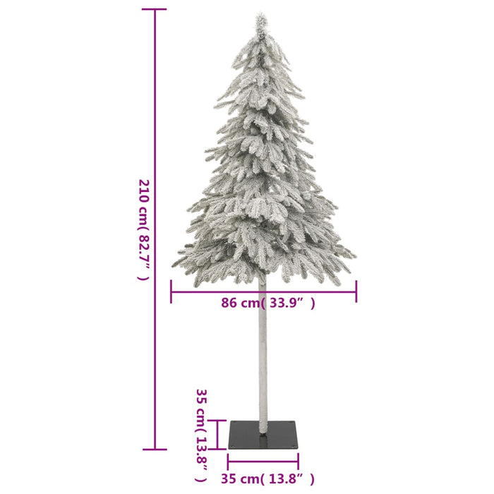 Albero di Natale Artificiale con Neve Fioccata Incernierato