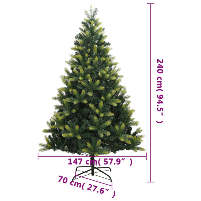 Albero di Natale Artificiale Incernierato con Base