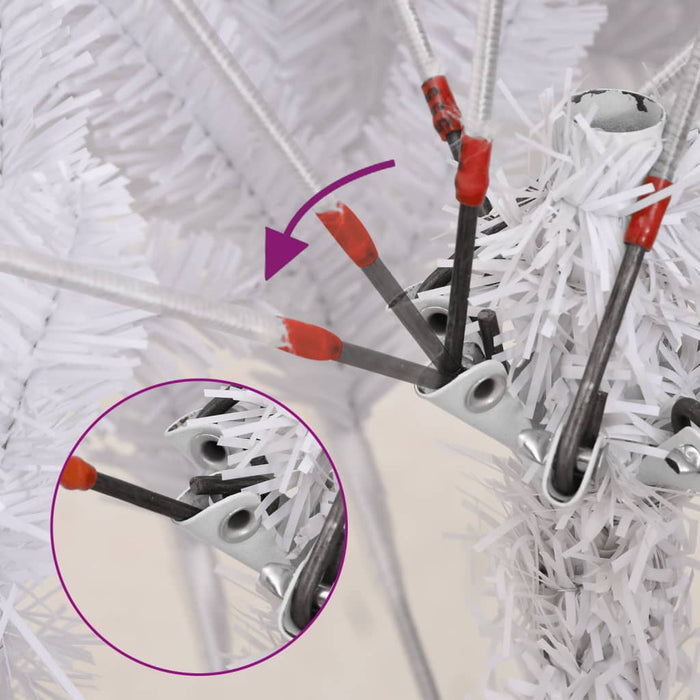 Albero di Natale Artificiale con Neve Fioccata Incernierato