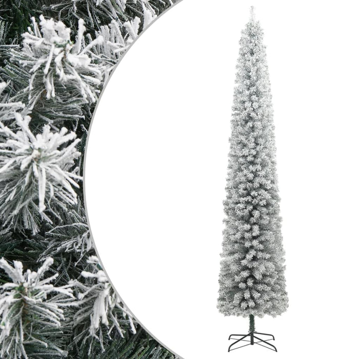 Albero di Natale Artificiale con Neve Floccata e LED in diverse dimensioni e materiali