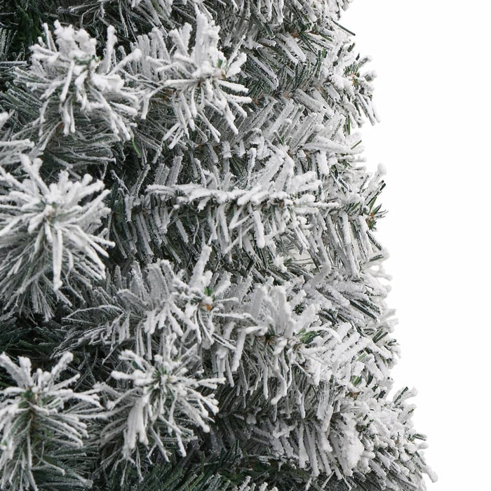 Albero di Natale Artificiale con Neve Floccata e LED in diverse dimensioni e materiali