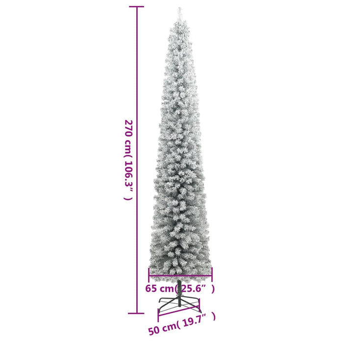 Albero di Natale Artificiale con Neve Floccata e LED in diverse dimensioni e materiali