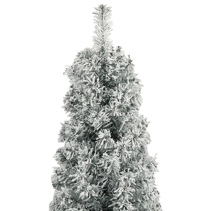 Albero di Natale Artificiale con Neve Floccata e LED in diverse dimensioni e materiali