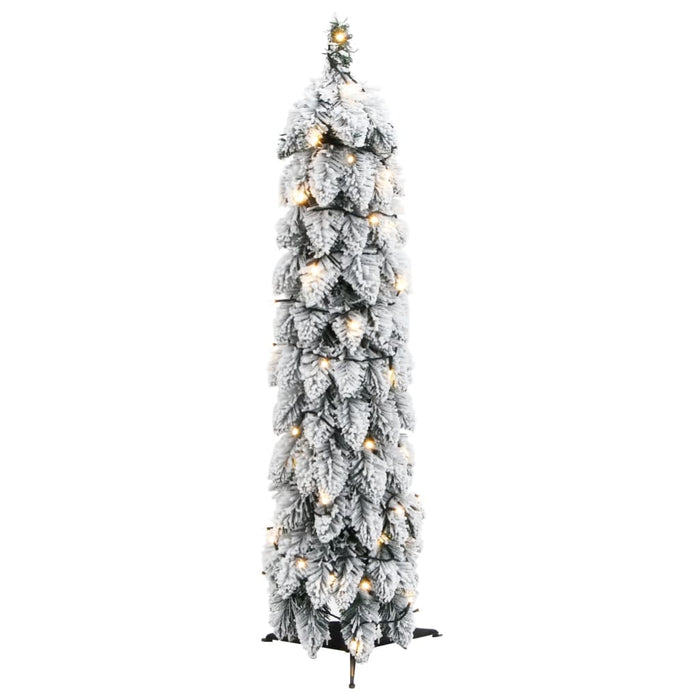 Albero di Natale Artificiale con Neve Floccata e LED in diverse dimensioni e materiali